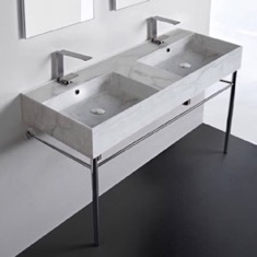 Modern Console Sink, Marble Style Sink, 48 inch